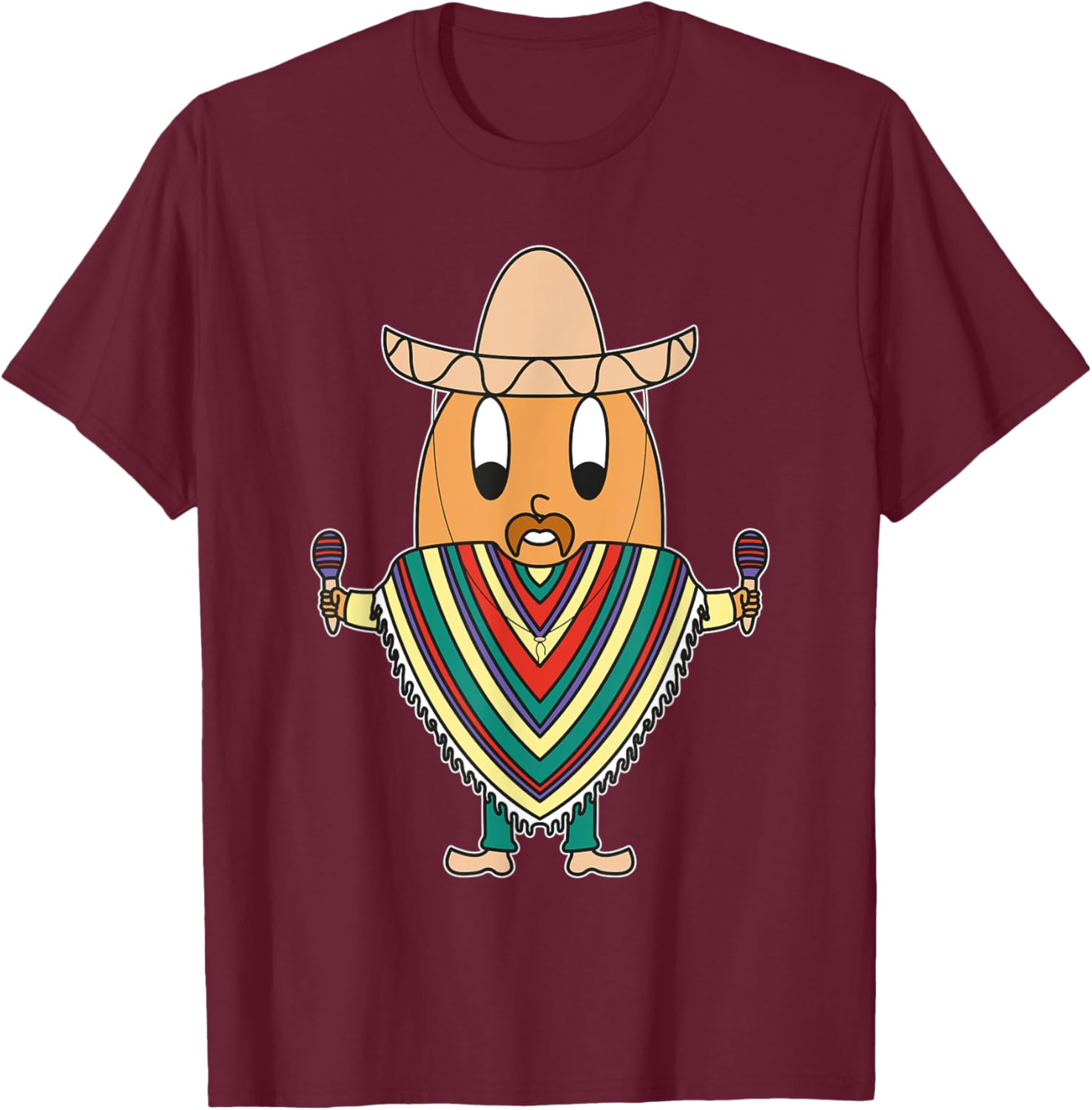 Mexican Egg T-Shirt - T-Shirt | Maroon