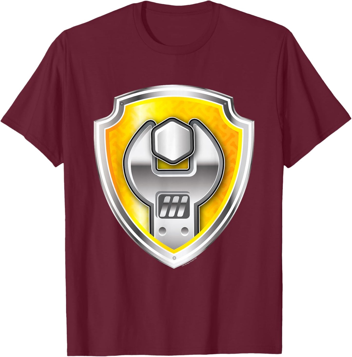 PAW Patrol Rubble Badge T-Shirt - T-Shirt | Maroon