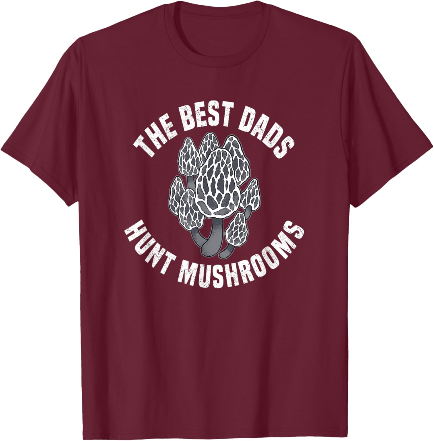 Mushroom Hunting Morel Shrooming T-Shirt - T-Shirt | Maroon