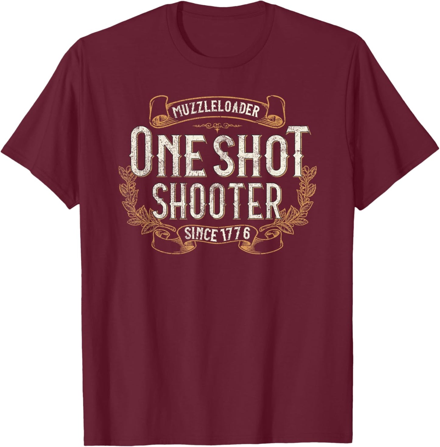 Vintage Muzzleloader Accessories Long range Rifle Shooting T-Shirt - T-Shirt | Maroon