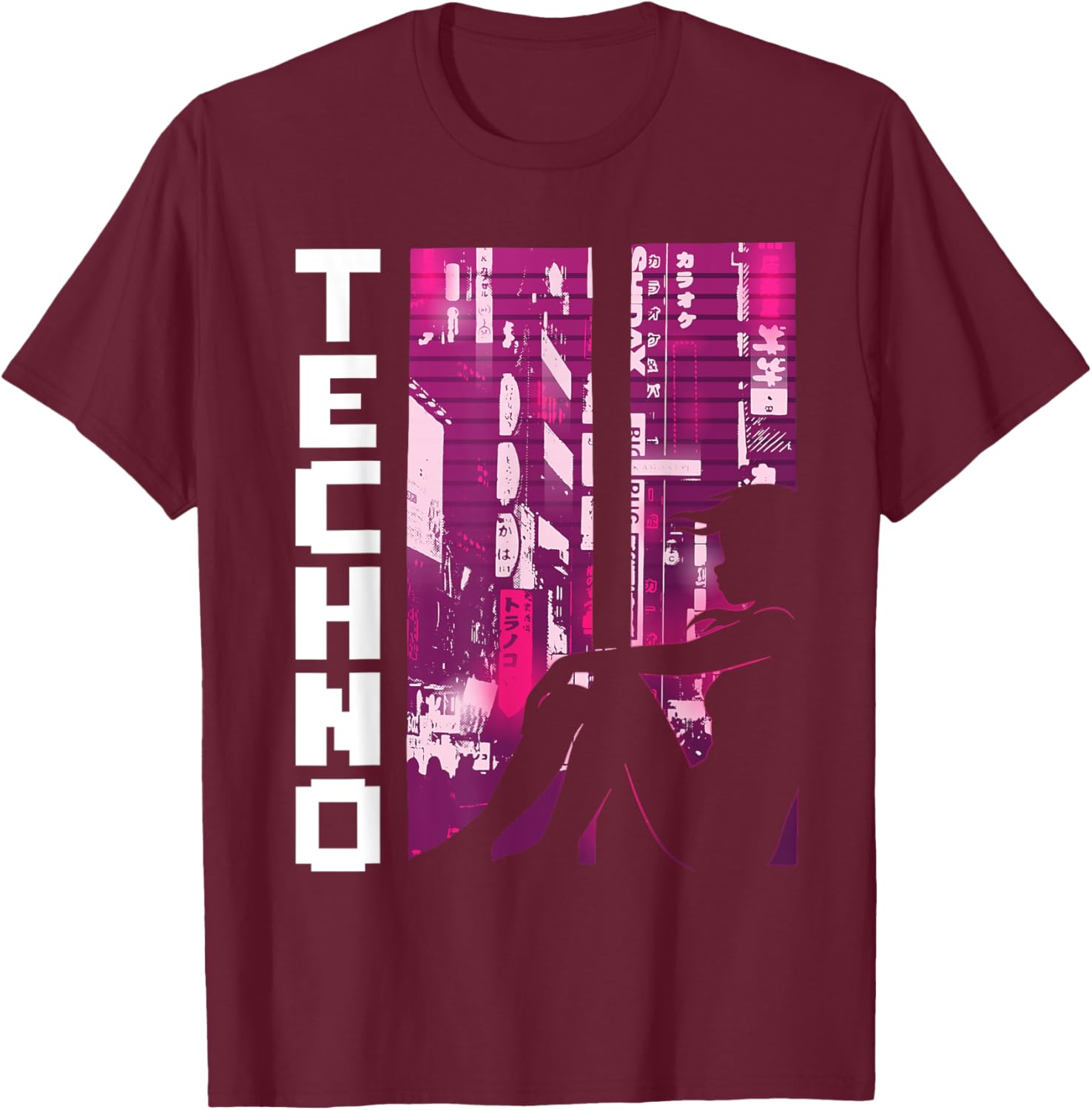Techno Electronic Music Rave Festival Raver T-Shirt - T-Shirt | Maroon