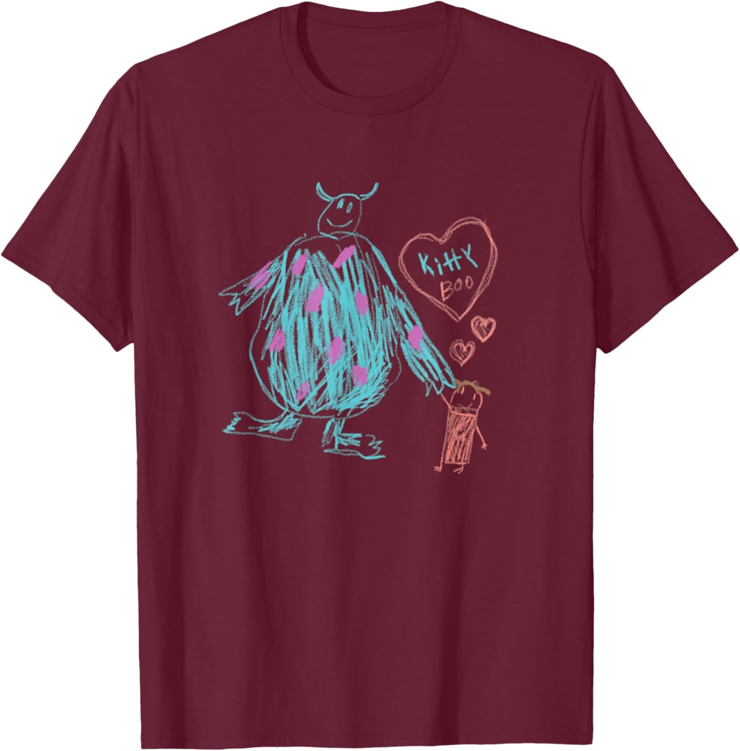 Disney and Pixar’s Monsters, Inc. Sulley Kitty and Boo T-Shirt - T-Shirt | Maroon