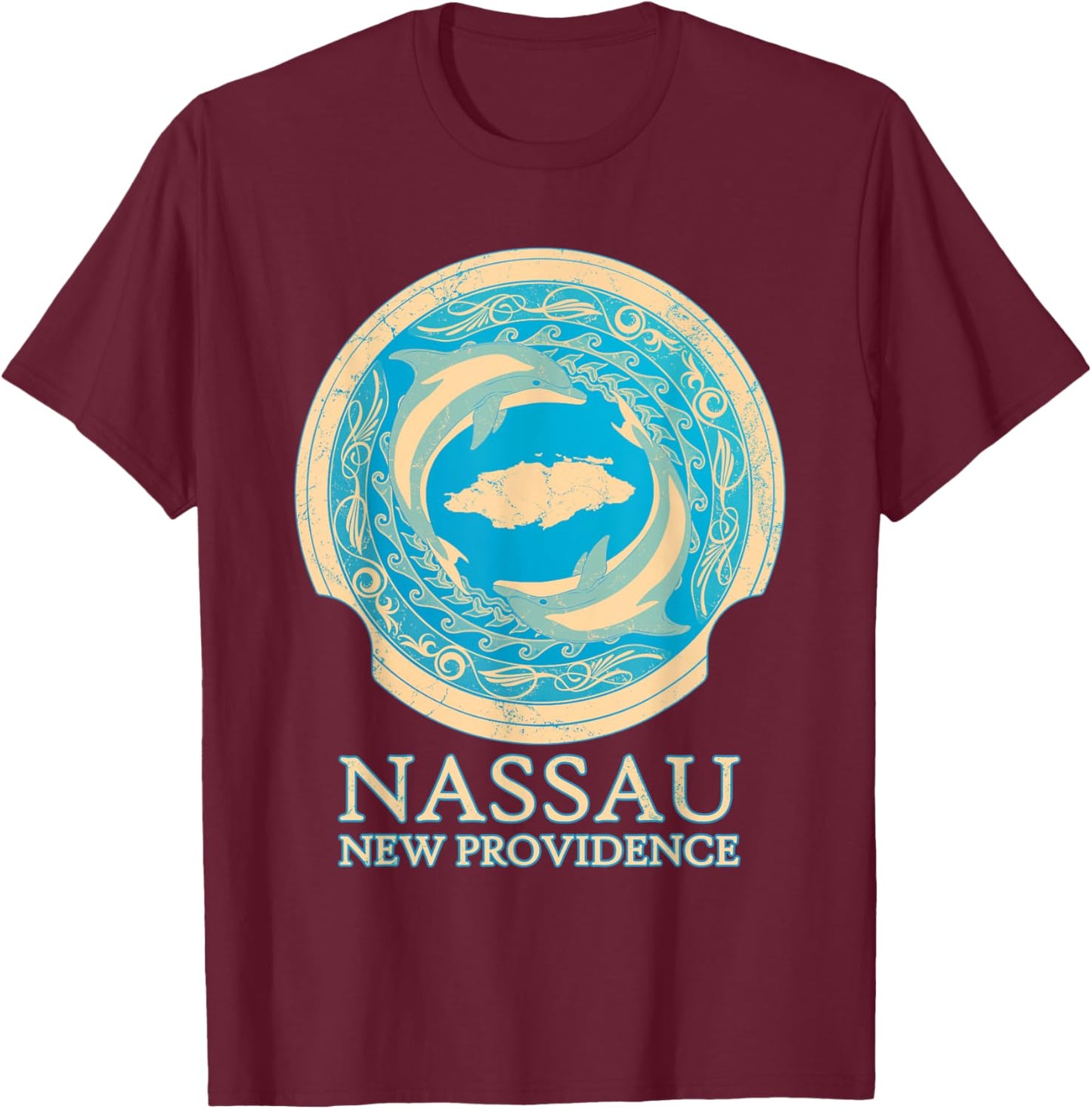 Nassau New Providence Bahamas T-Shirt - T-Shirt | Maroon