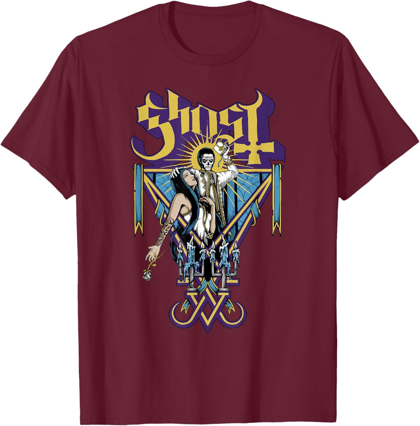 Ghost – Blessed T-Shirt - T-Shirt | Maroon