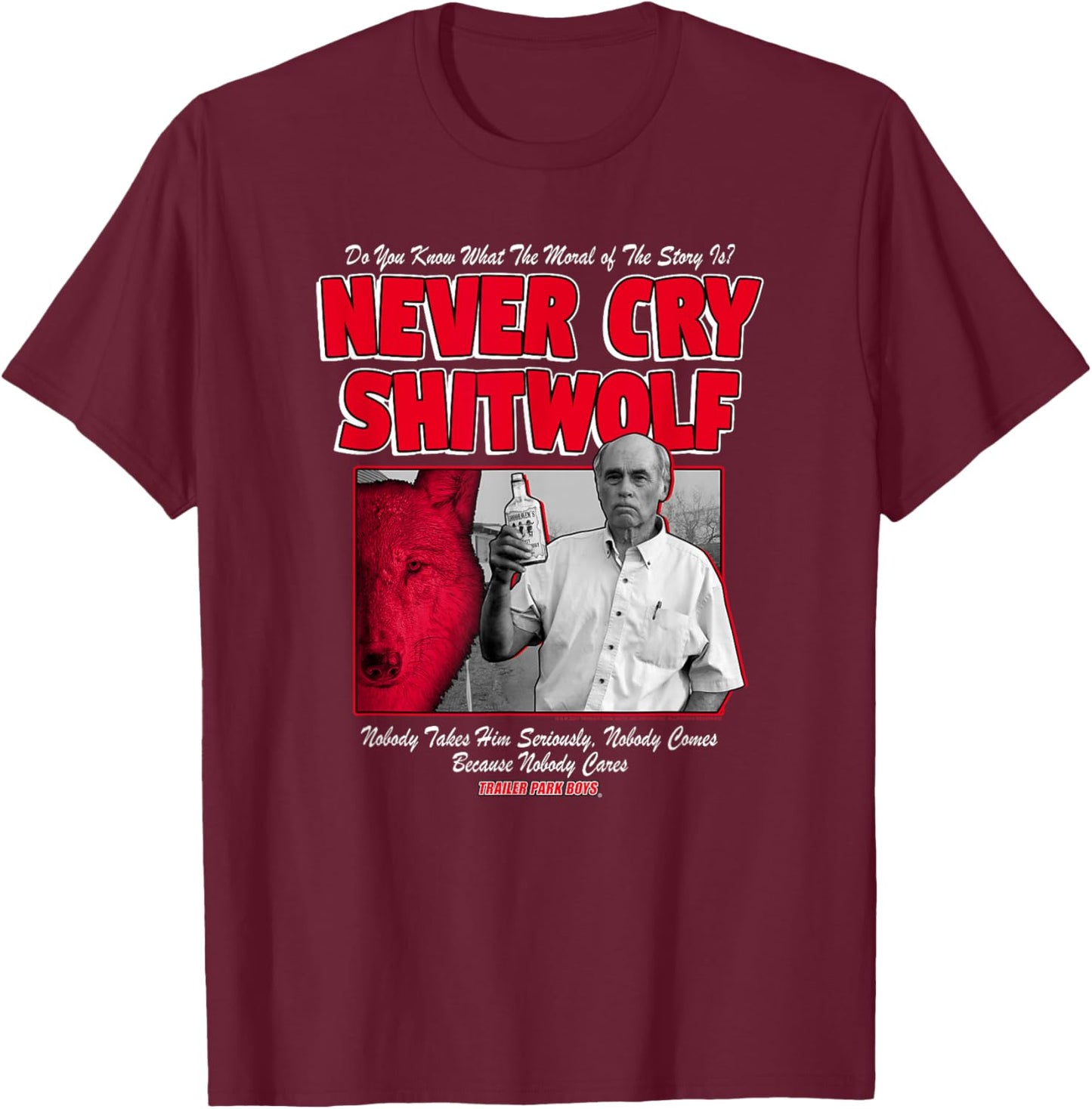 Trailer Park Boys Jim Edit T-Shirt - T-Shirt | Maroon