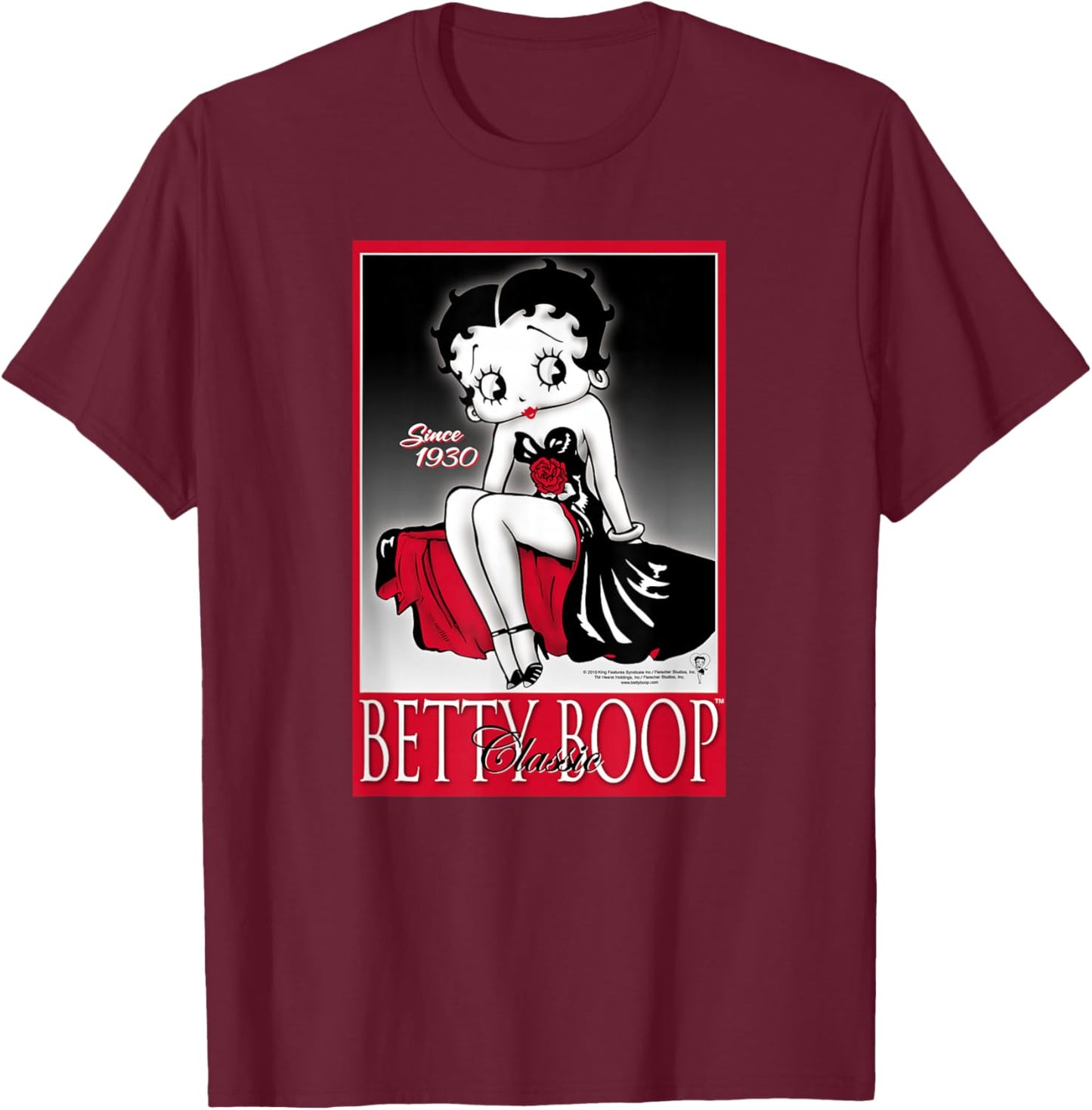 Betty Boop Classic T-Shirt - T-Shirt | Maroon