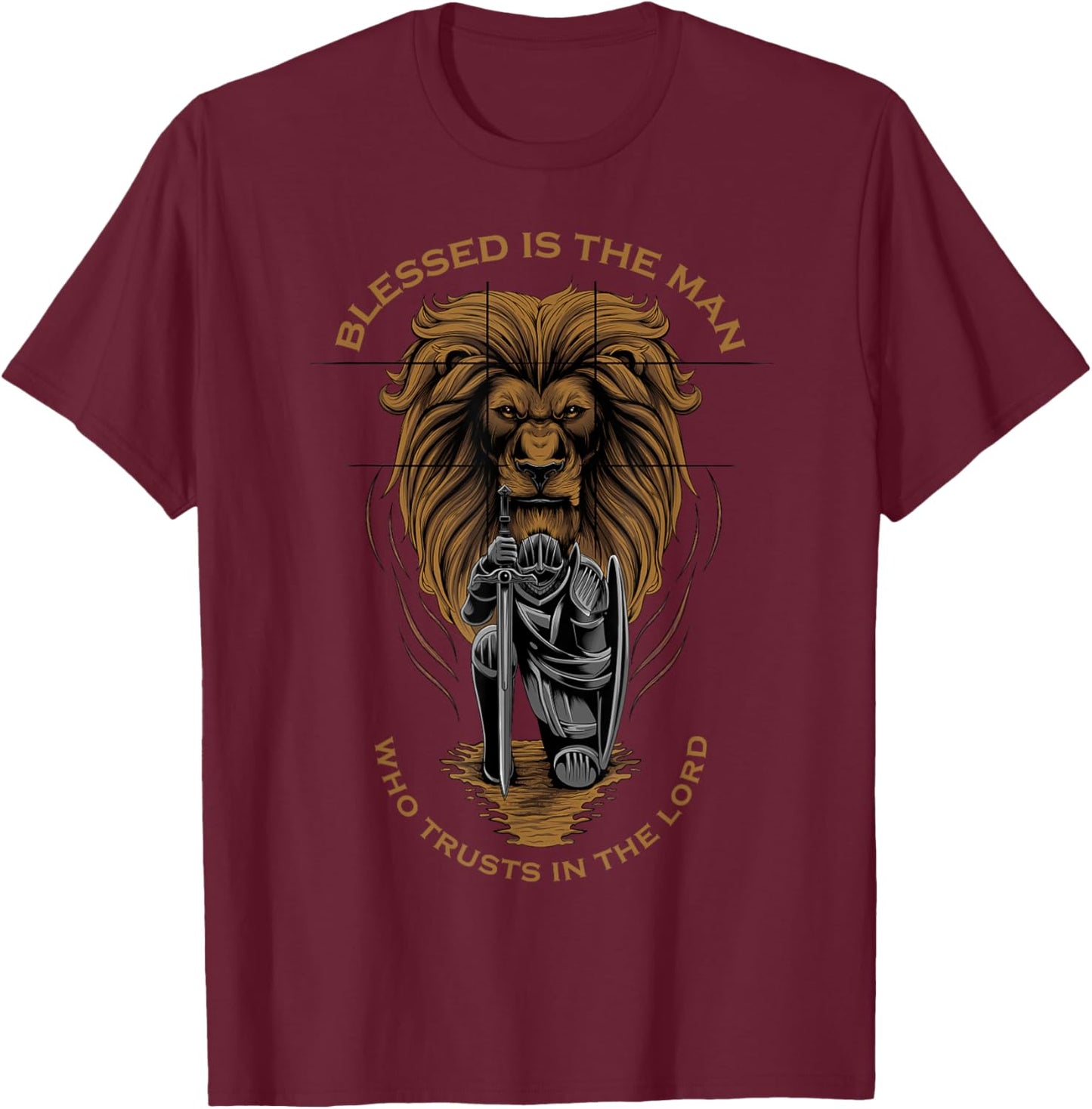 Blessed Is The Man Who Trusts In The Lord Christian Faith T-Shirt - T-Shirt | Maroon
