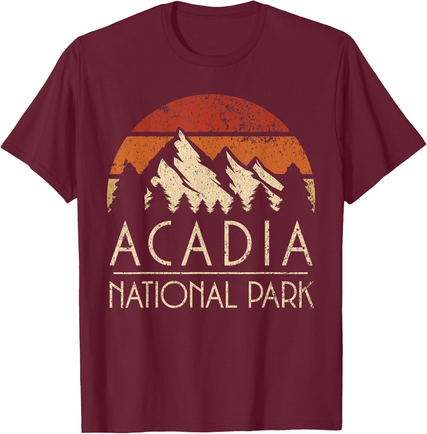 Acadia National Park T-Shirt - T-Shirt | Maroon
