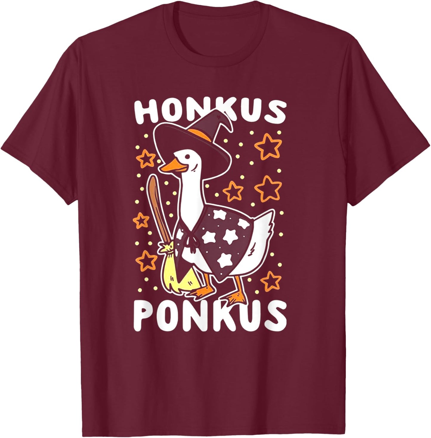 Honkus Ponkus Goose Halloween T-Shirt - T-Shirt | Maroon