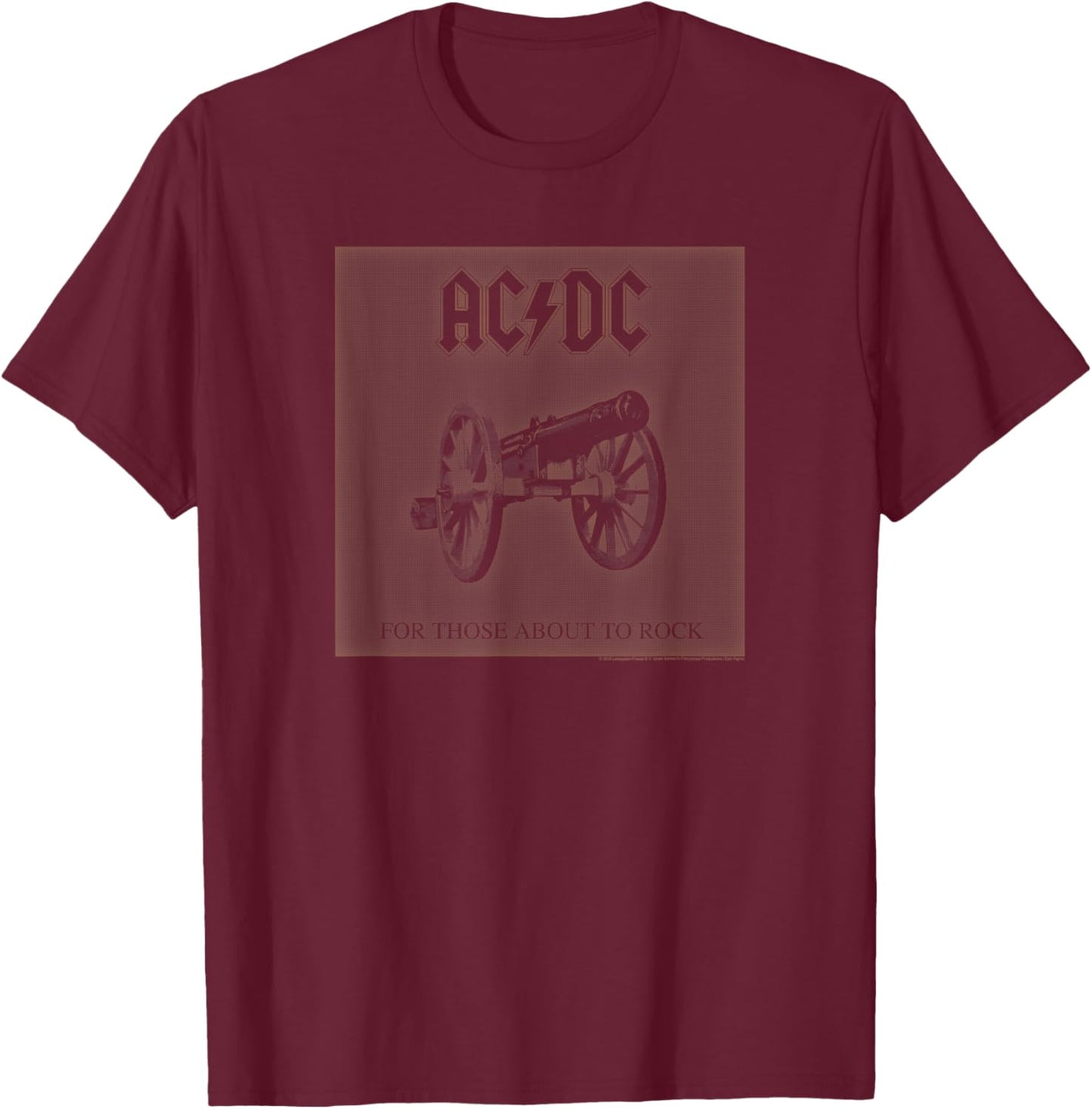 AC/DC - For Those About To Rock T-Shirt - T-Shirt | Maroon