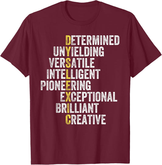 Dyslexic Therapy Shirt Adult Funny Therapist Squad Dyslexia T-Shirt - T-Shirt | Maroon