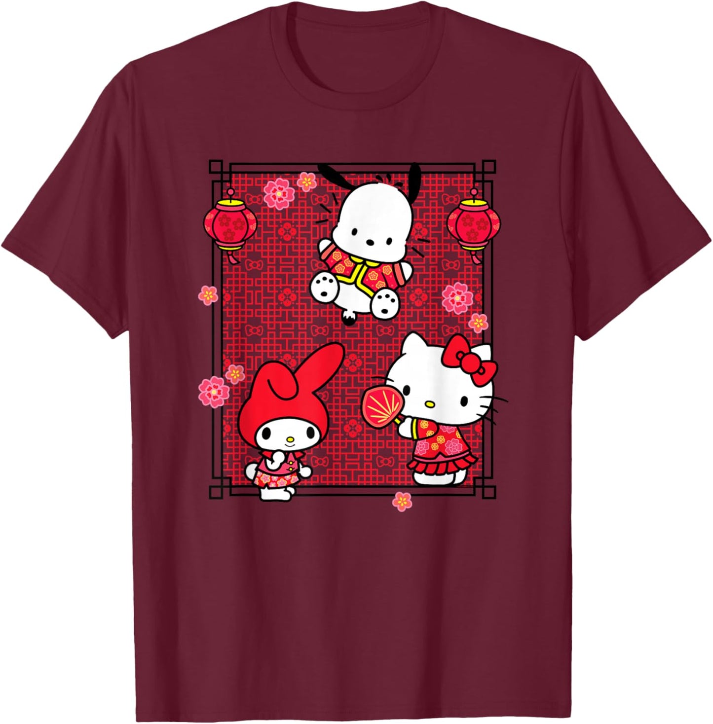 Sanrio Characters Lunar New Year T-Shirt - T-Shirt | Maroon
