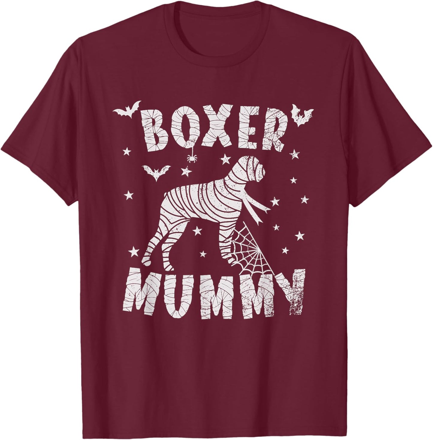Boxer Dog Mama - Halloween T-Shirt - T-Shirt | Maroon