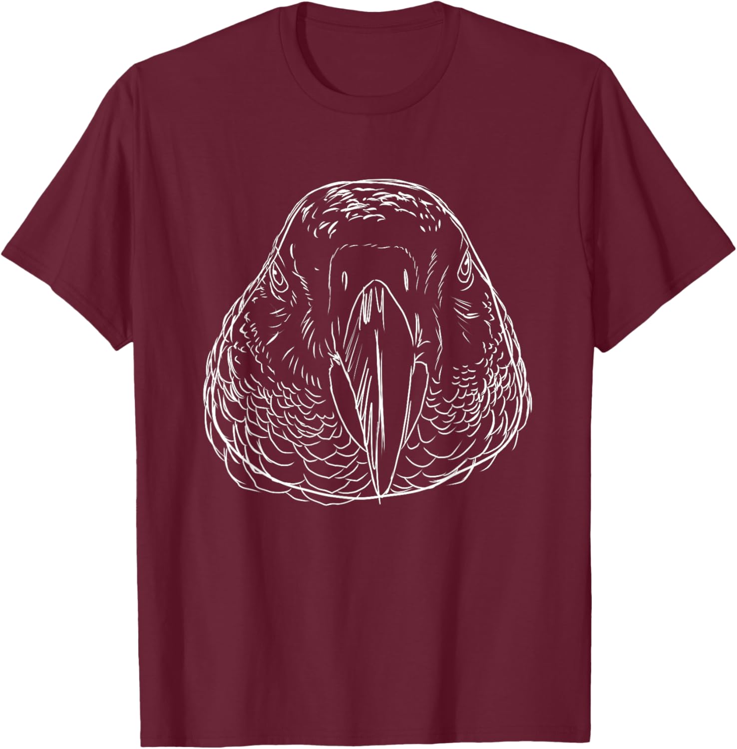 Bird African Gray Parrot T-Shirt - T-Shirt | Maroon