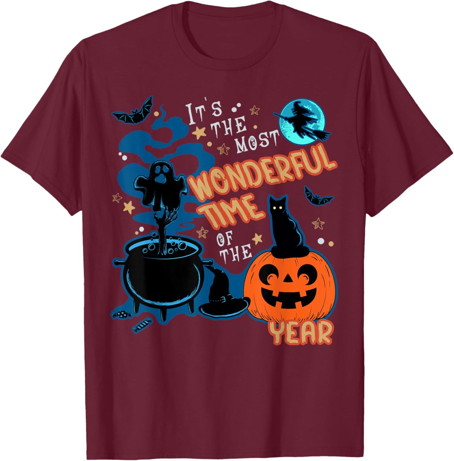 Halloween It's the Most Wonderful Time of the Year Halloween T-Shirt - T-Shirt | Maroon