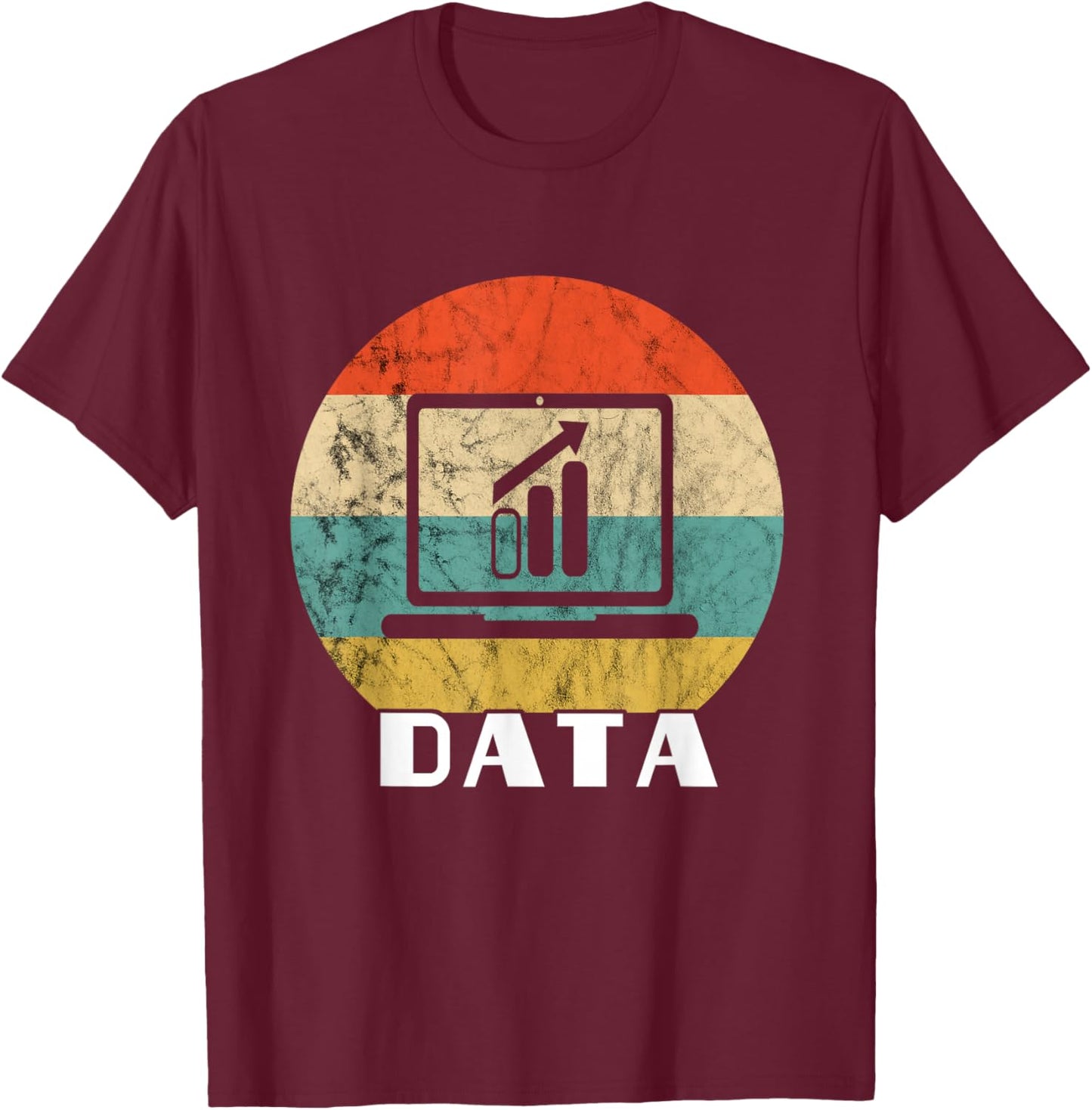 Data Analyst Retro Vintage Digital Data Analysis Software T-Shirt - T-Shirt | Maroon