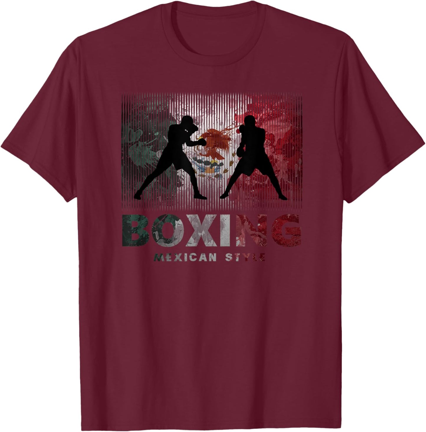 Mexican Vintage Style Boxing Great for a Boxer T-Shirt - T-Shirt | Maroon