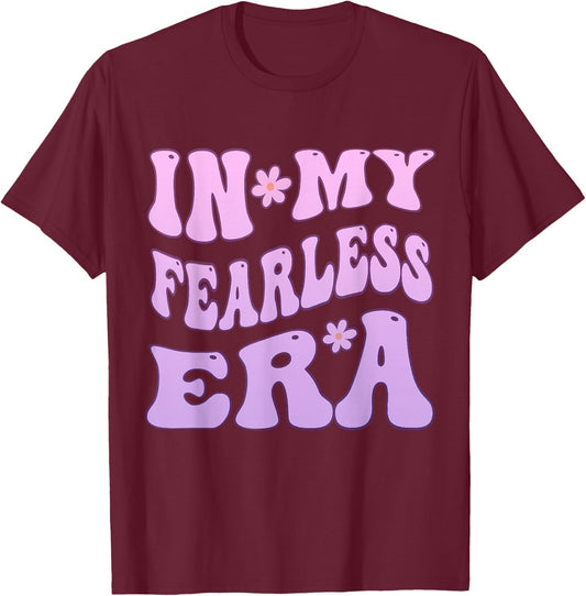 Retro Groovy In My Fearless Era Vintage T-Shirt - T-Shirt | Maroon
