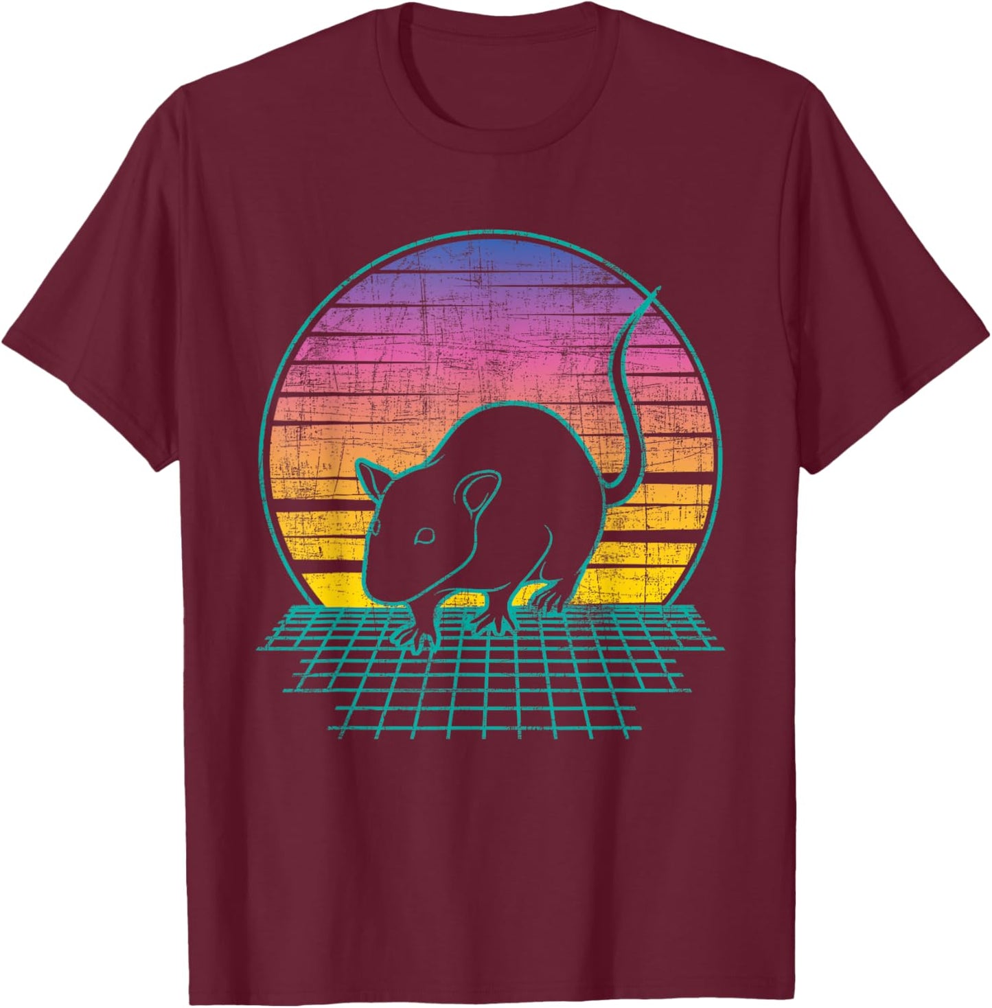Vintage Rat - Rodent Lover Rat Owner T-Shirt - T-Shirt | Maroon
