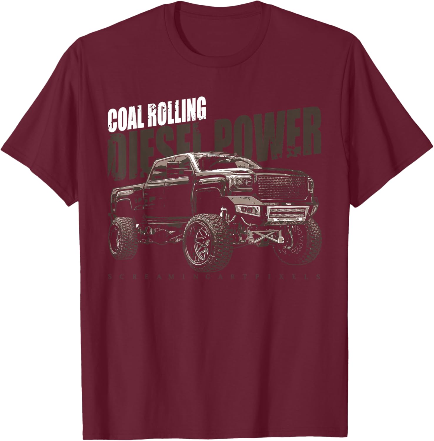 Diesel Power Coal Rolling Turbo Diesel Truck T-Shirt - T-Shirt | Maroon