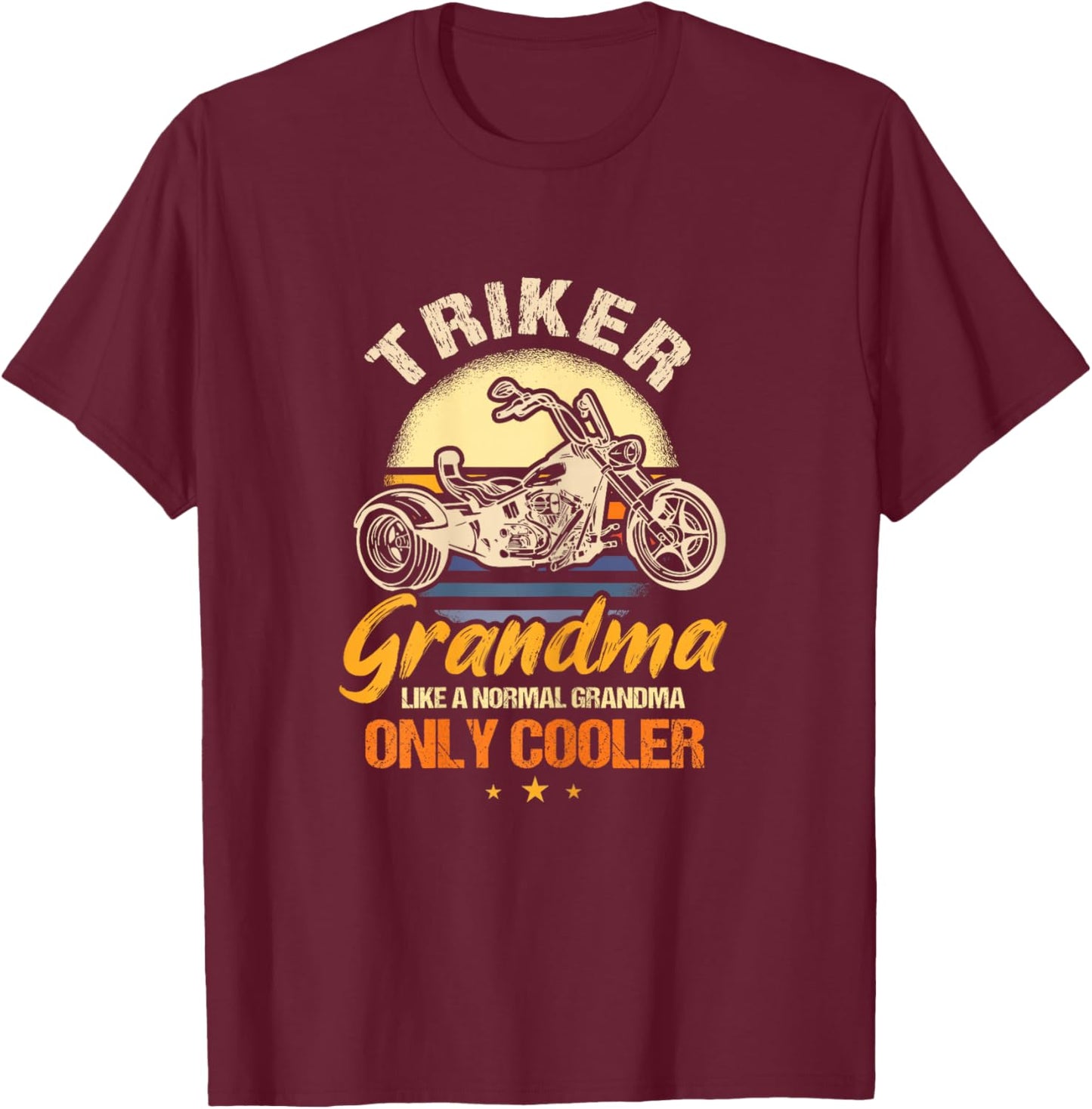 Funny Triker Grandma Motorcycle Trike Design Women T-Shirt - T-Shirt | Maroon