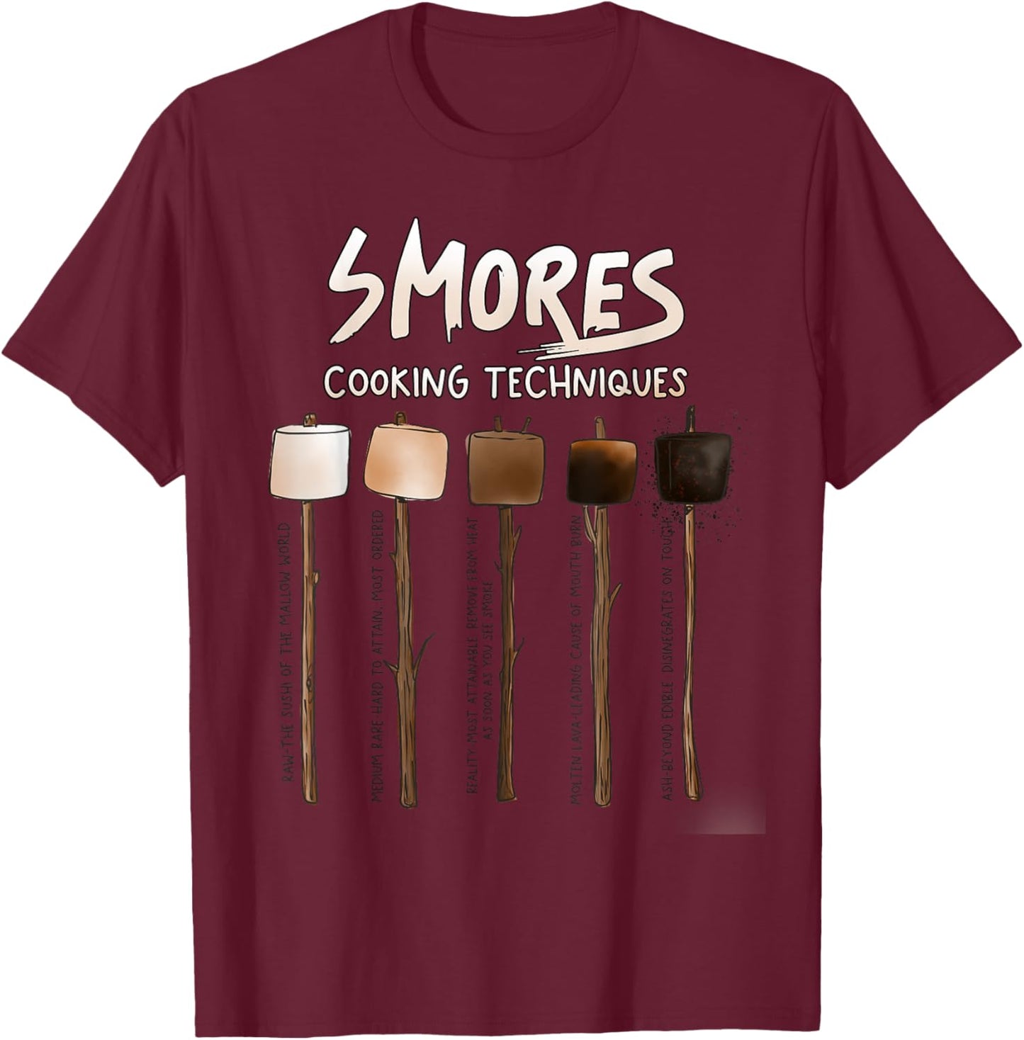 Cute Funny Smores for campers men women and kids T-Shirt - T-Shirt | Maroon