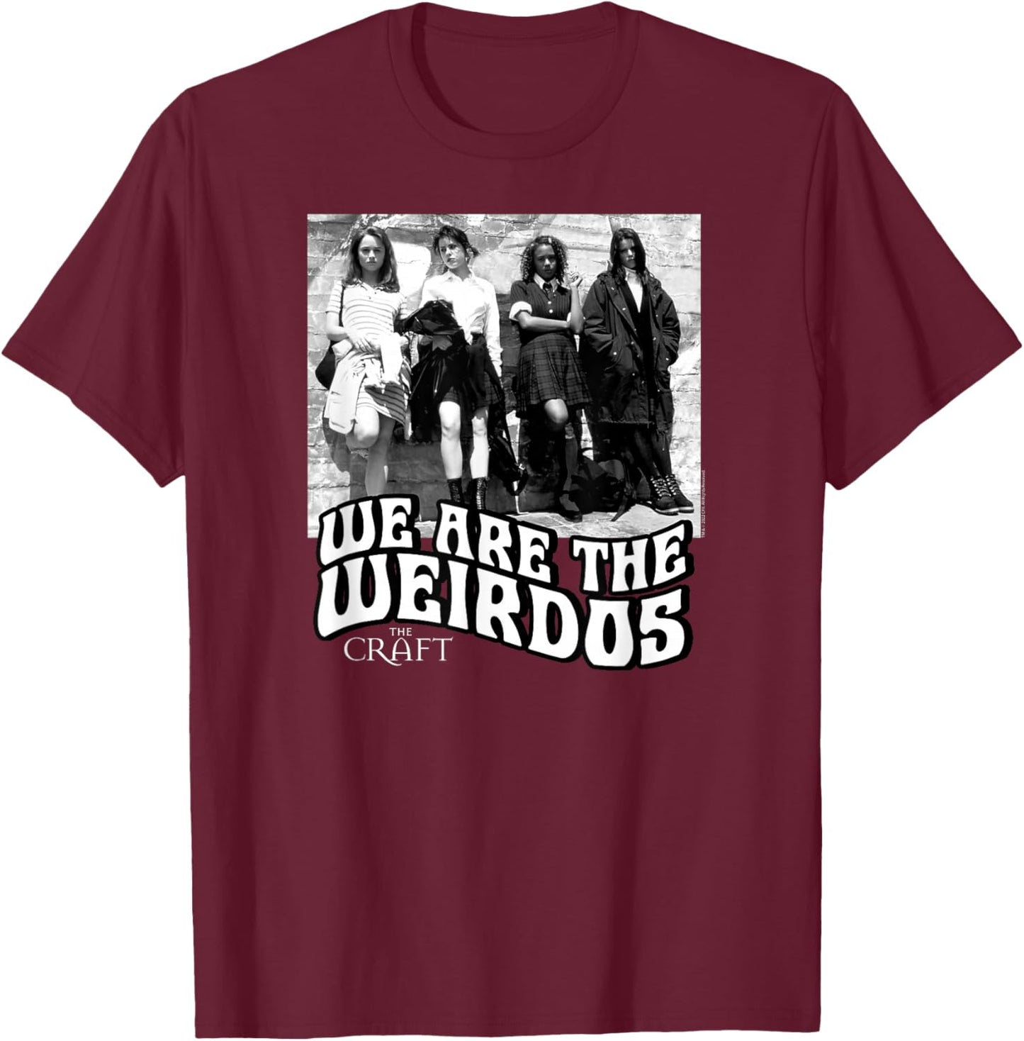 The Craft Groovy Weirdos Photo 90's Witch Movie T-Shirt - T-Shirt | Maroon