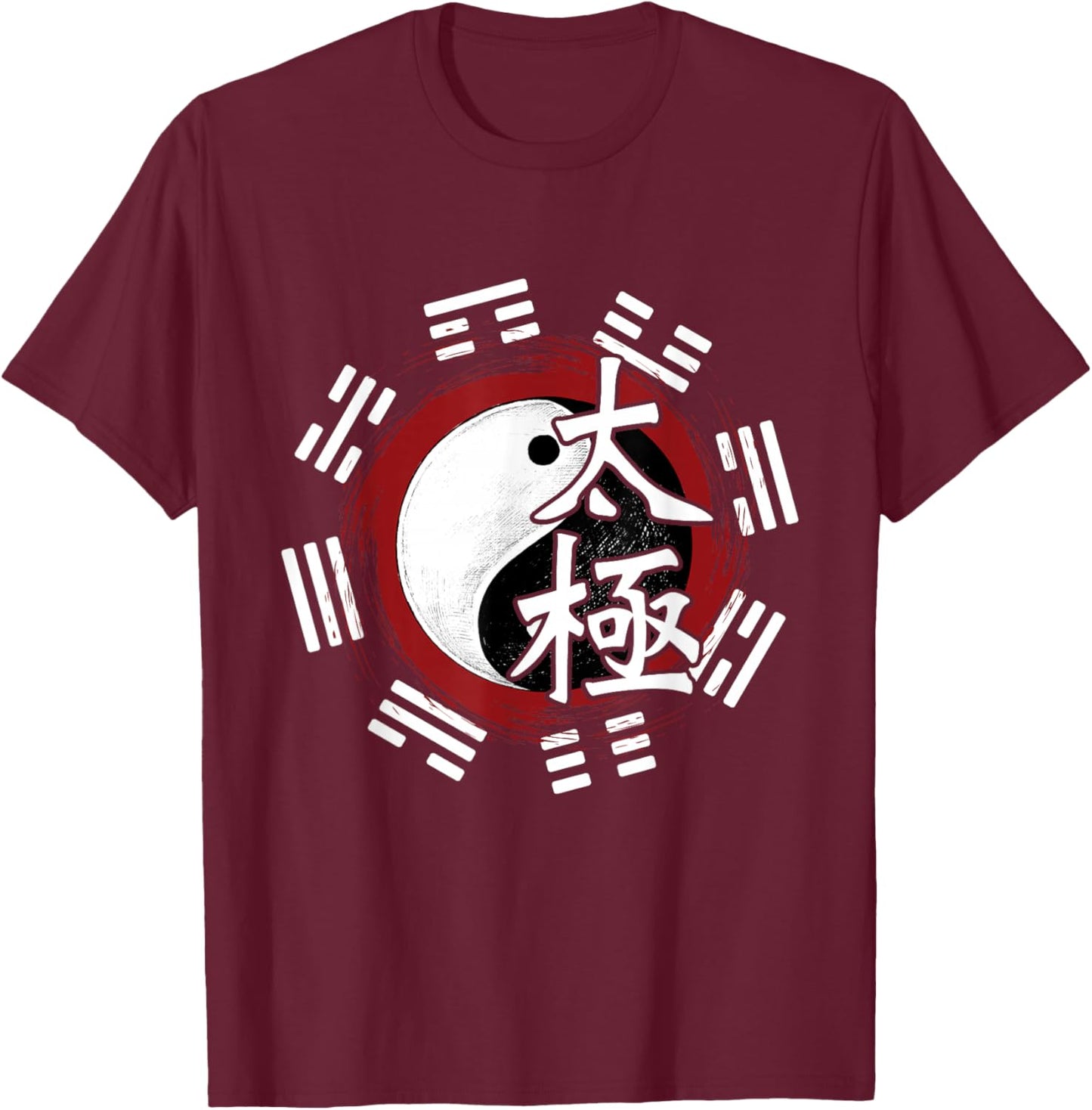 Spiritual Yin Yang - Tai Chi Master Mind Body Wellness T-Shirt - T-Shirt | Maroon