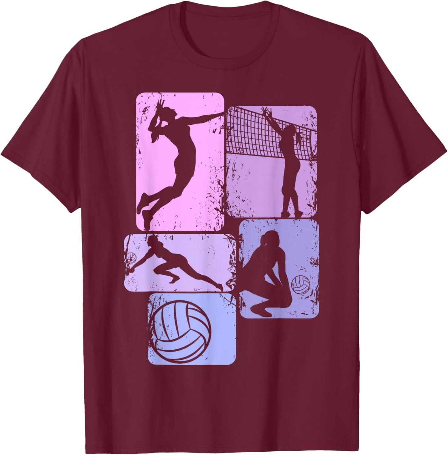Volleyball Girls Volleyballer Women T-Shirt - T-Shirt | Maroon
