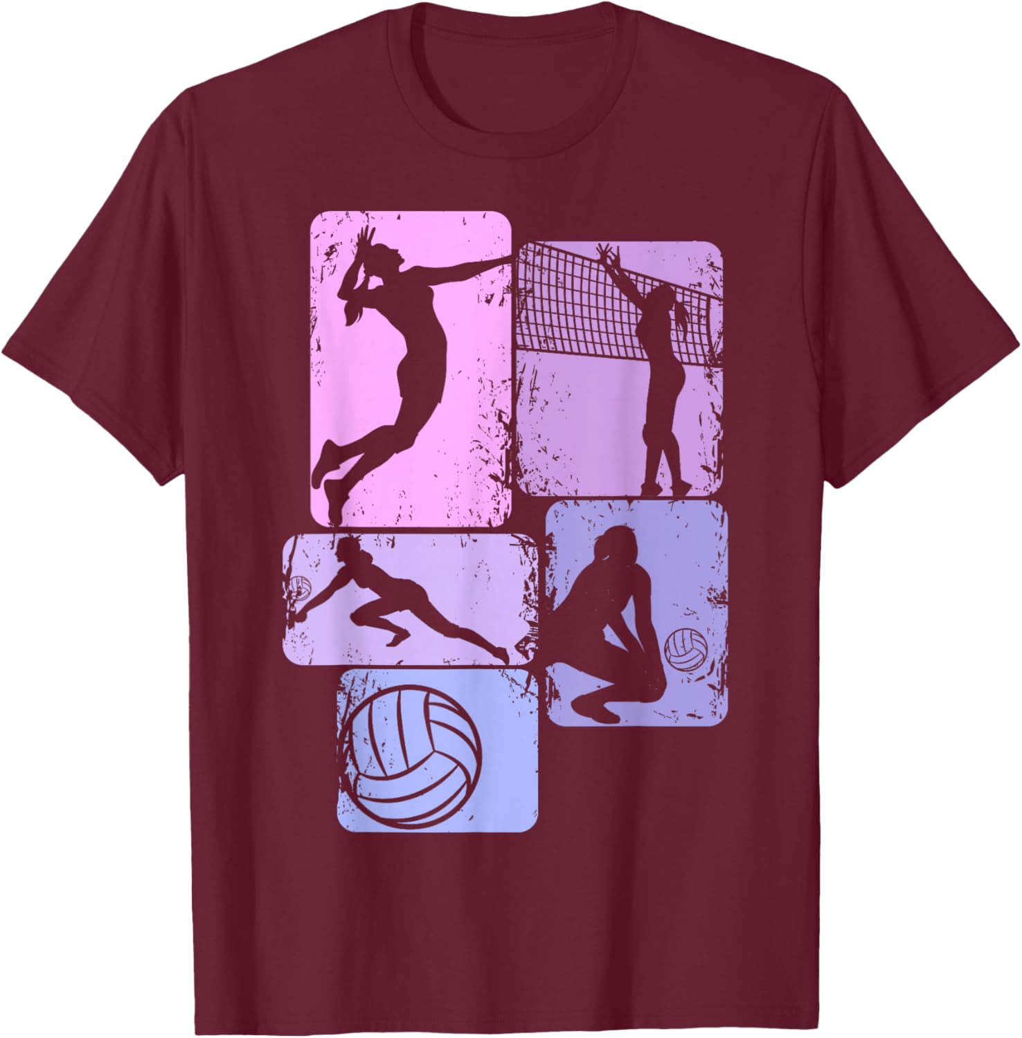 Volleyball Girls Volleyballer Women T-Shirt - T-Shirt | Maroon