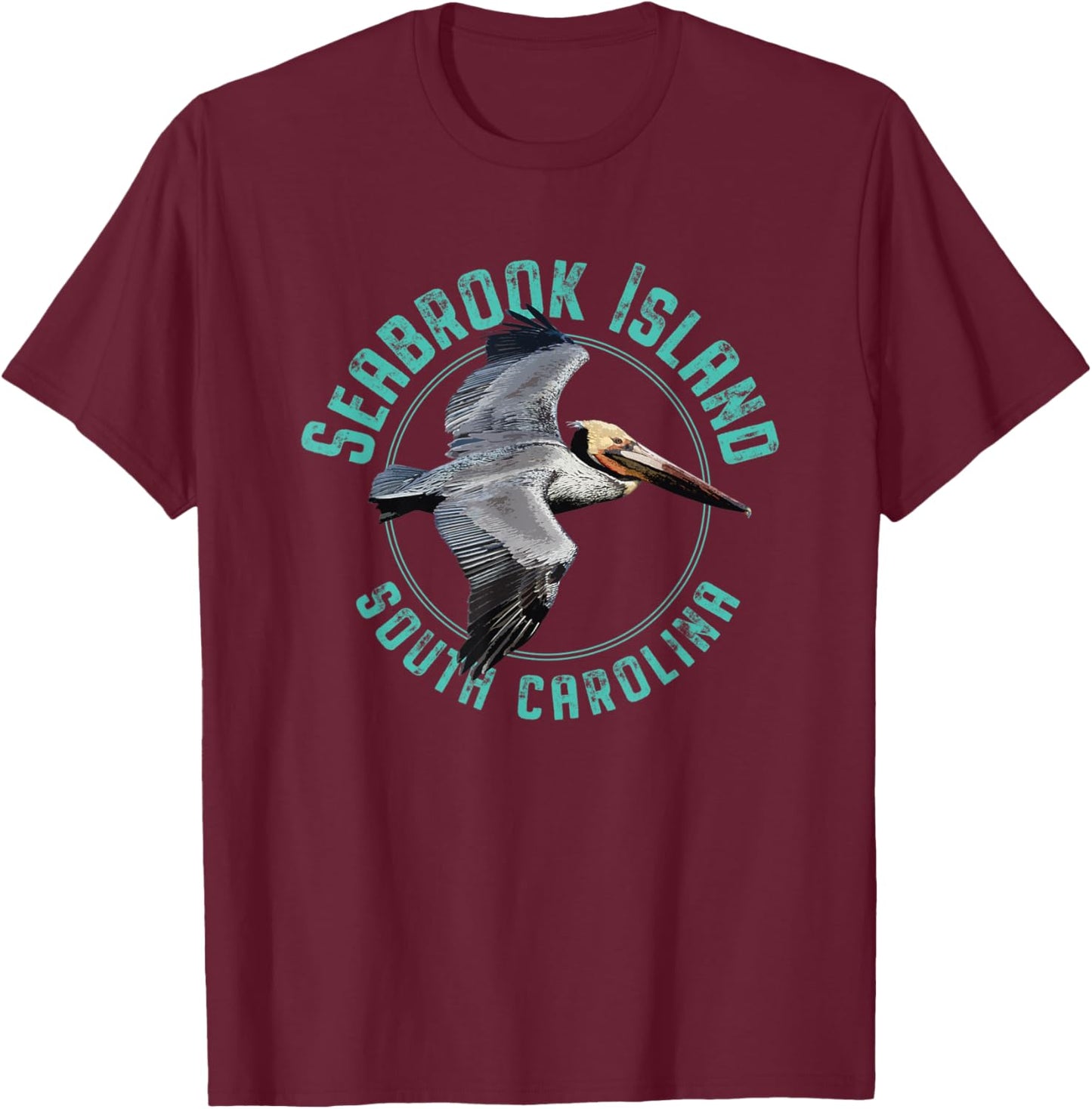 Seabrook Island South Carolina T-Shirt - T-Shirt | Maroon