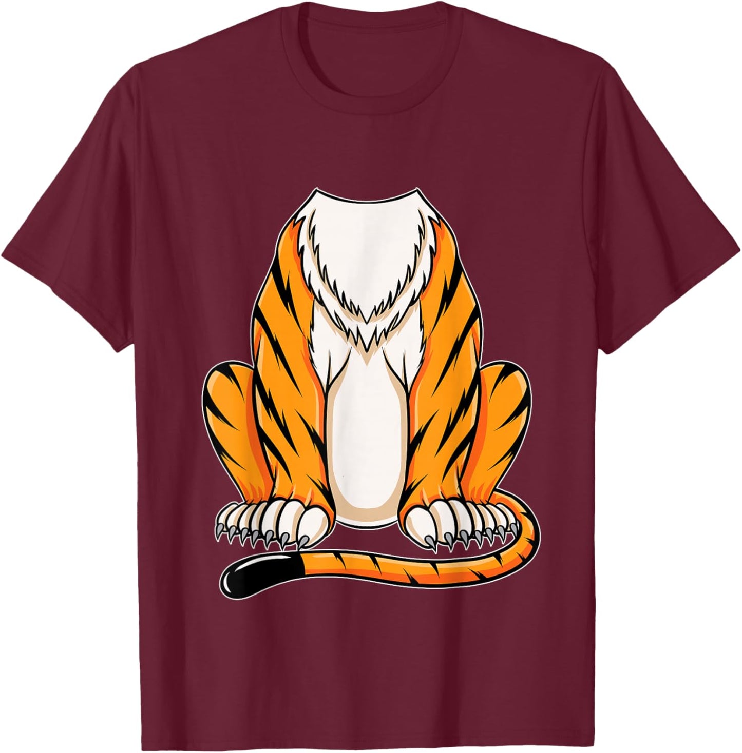 Headless Tiger Costume Halloween T-Shirt - T-Shirt | Maroon