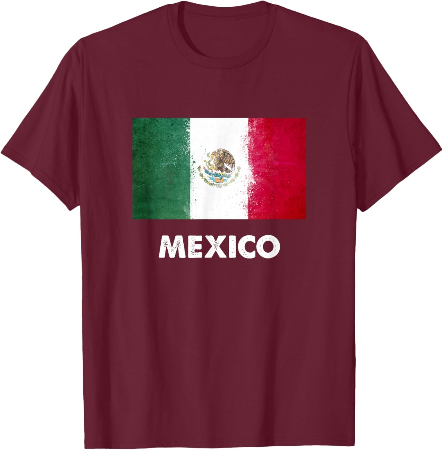 Mexico Flag | Mexico T-Shirt - T-Shirt | Maroon