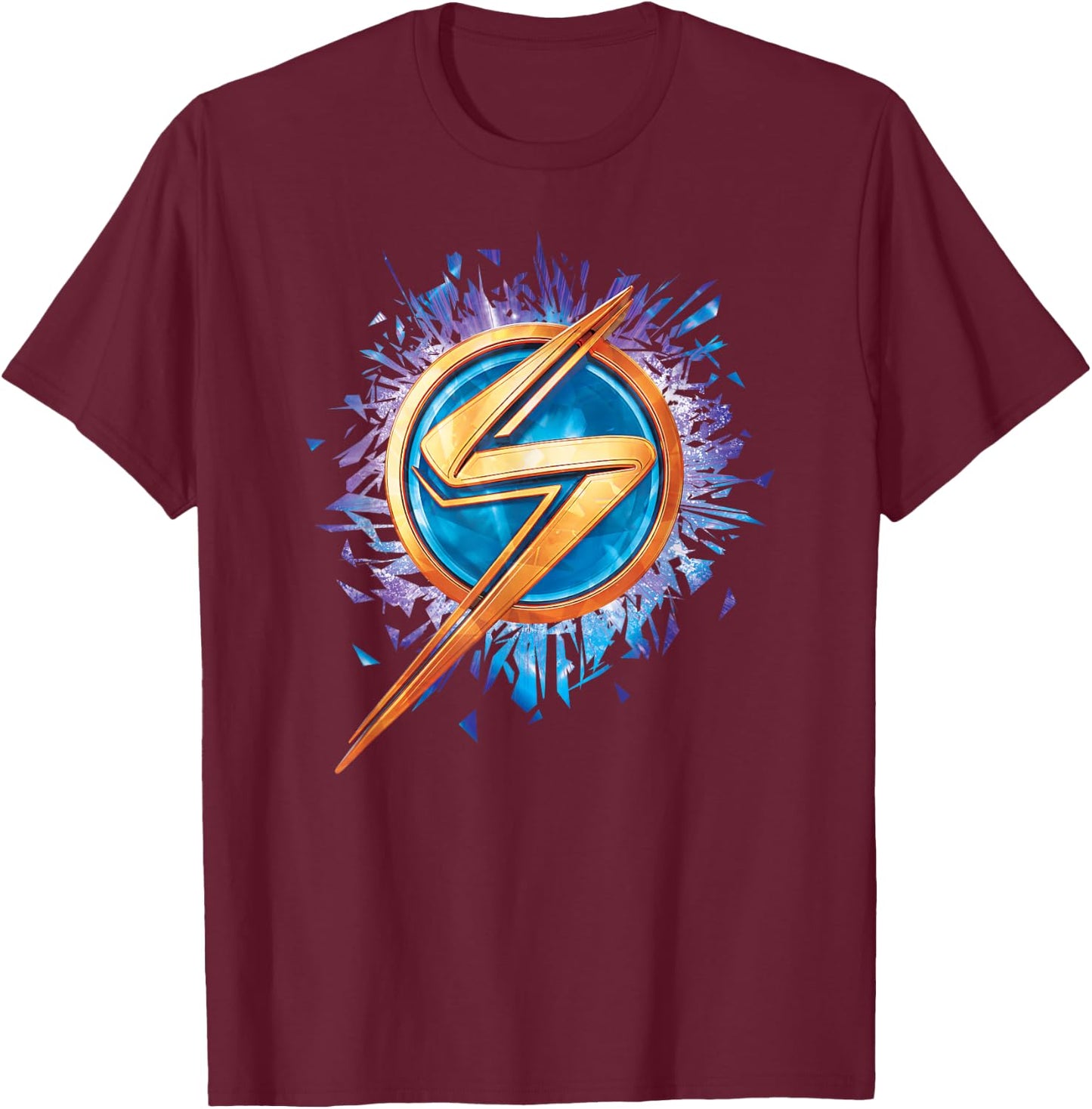 Marvel Ms. Marvel Lightning Bolt Icon T-Shirt - T-Shirt | Maroon