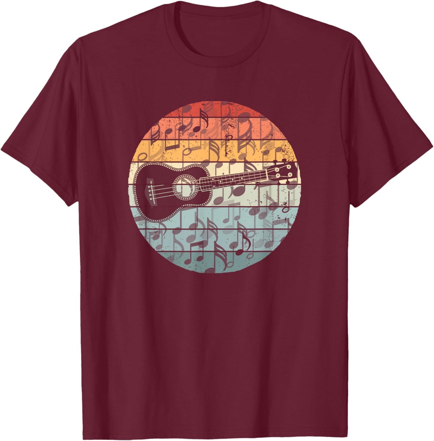 Retro Uke Ukulele Player Funny Ukulele Music T-Shirt - T-Shirt | Maroon