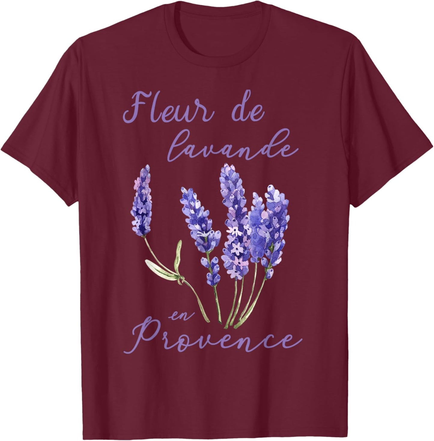 Lavender plant France Provence flowers plants nature T-Shirt - T-Shirt | Maroon