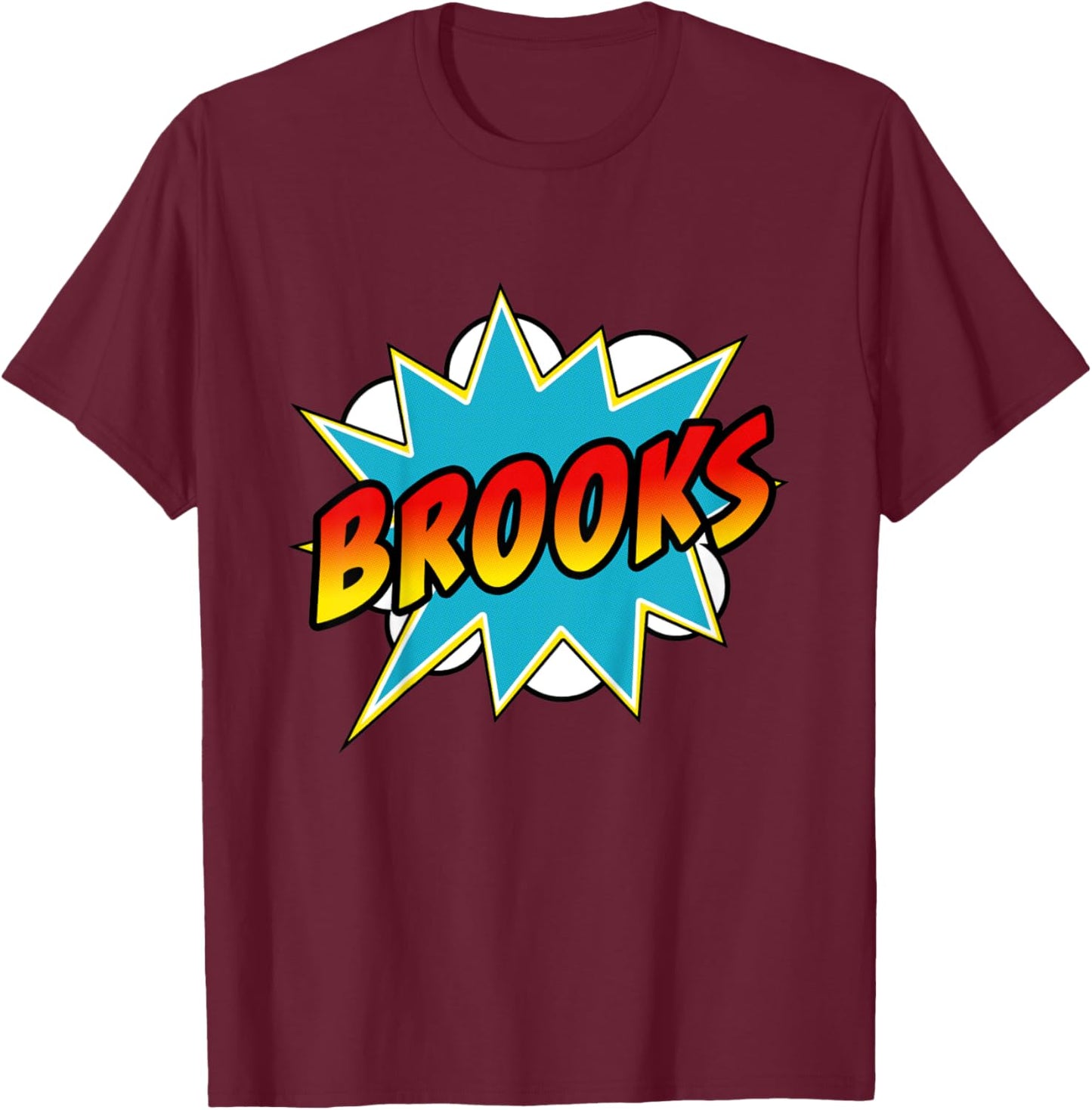 Kids Boys Brooks Comic Book Superhero Name T-Shirt - T-Shirt | Maroon