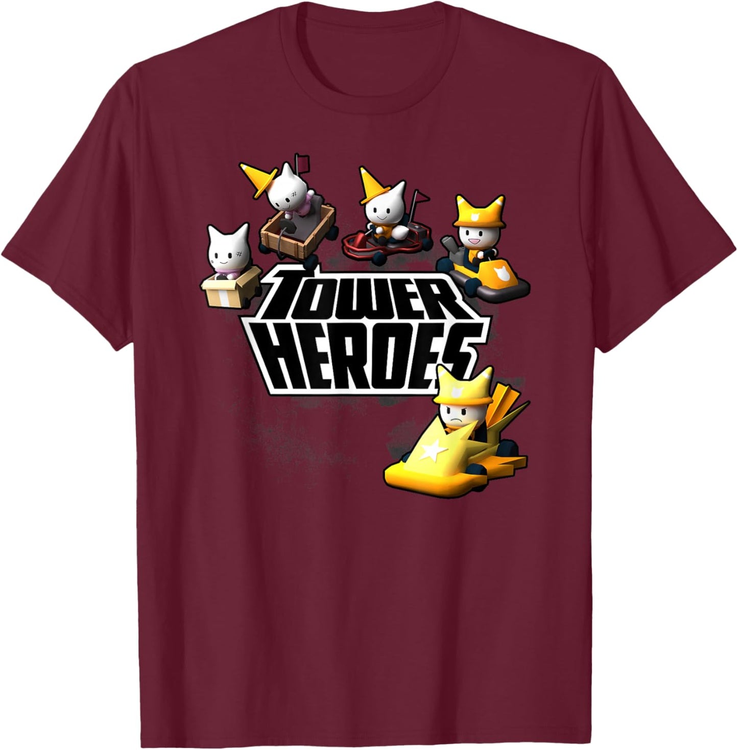 Pixel-bit Studio Tower Heroes Kart Kid T-Shirt - T-Shirt | Maroon