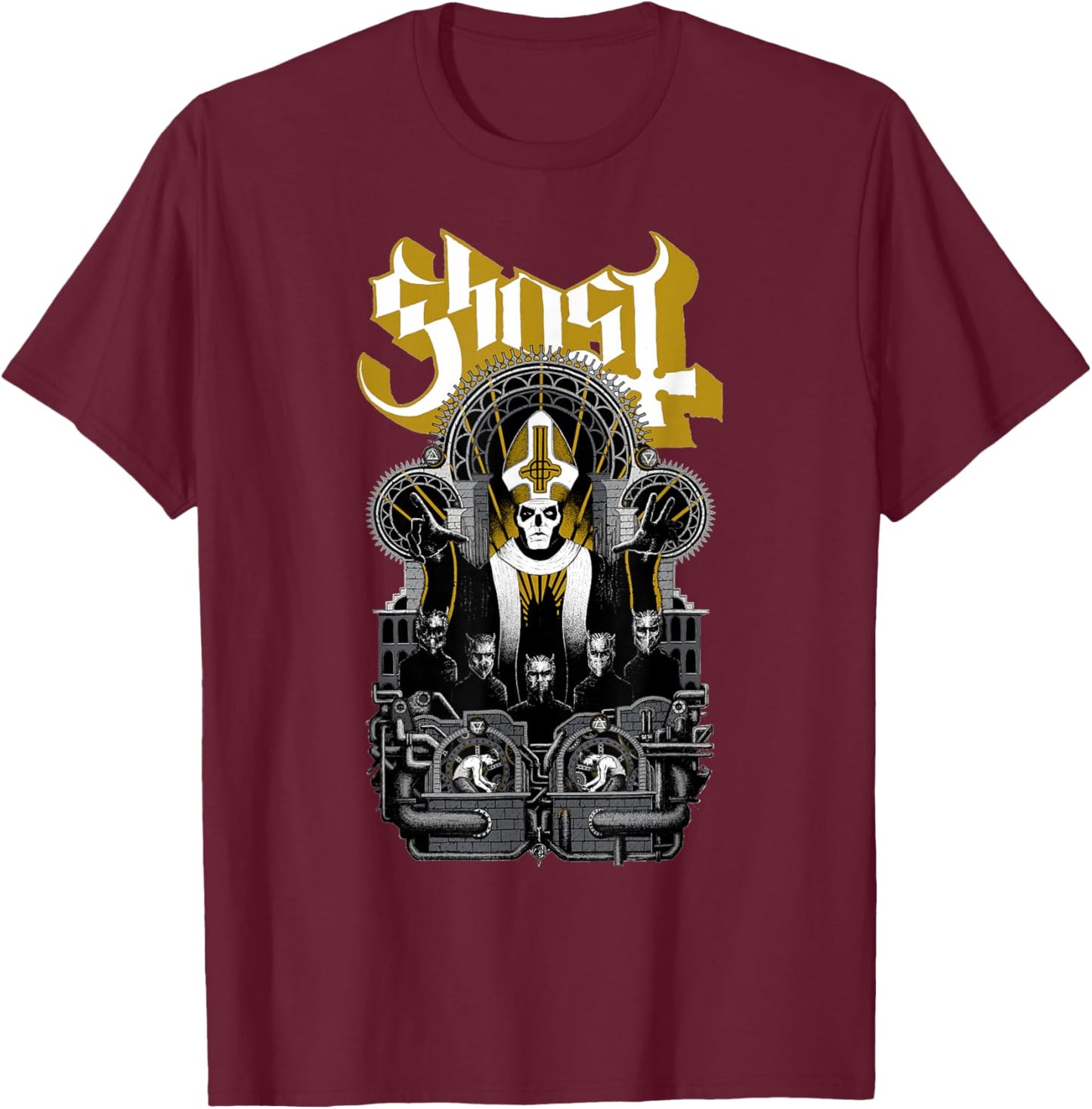 Ghost – Wegner Gold T-Shirt - T-Shirt | Maroon