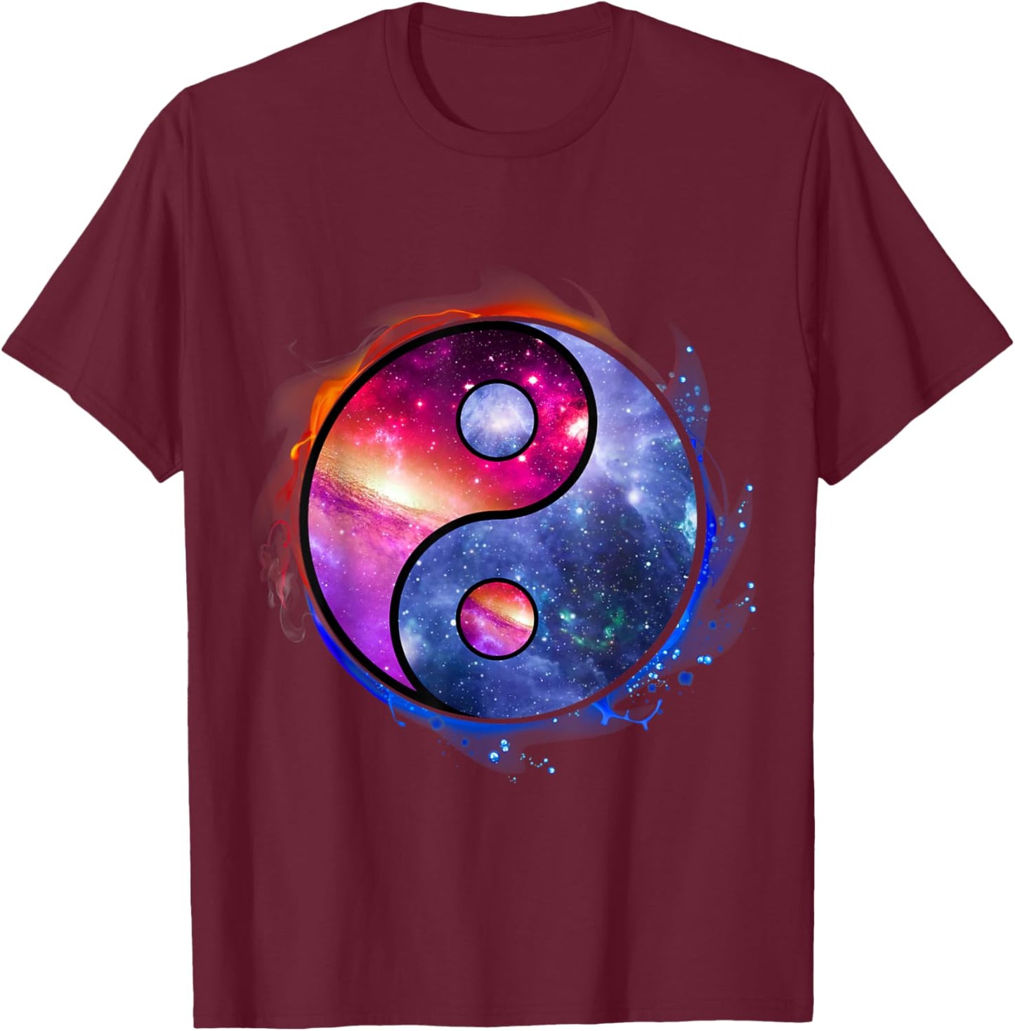 Yin Yang T-Shirt - T-Shirt | Maroon