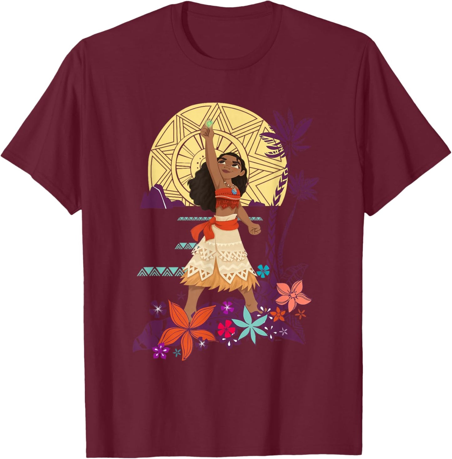 Disney Princess Moana Heart of Te Fiti Small T-Shirt - T-Shirt | Maroon