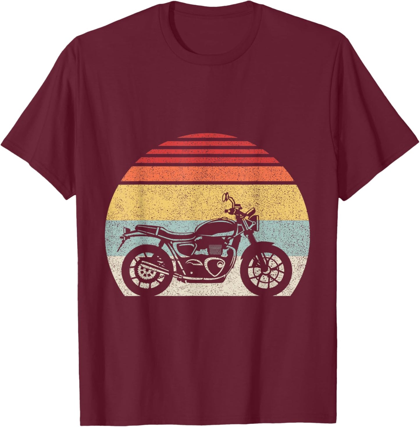 Retro Vintage Motorcycle T-Shirt - T-Shirt | Maroon