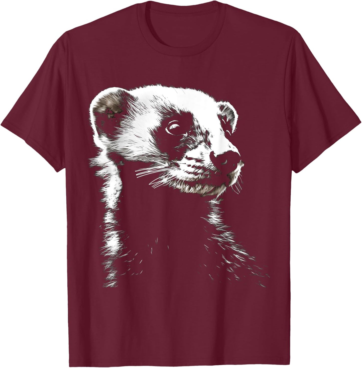 Meerkat Animal Graphic Illustration Meerkat T-Shirt - T-Shirt | Maroon