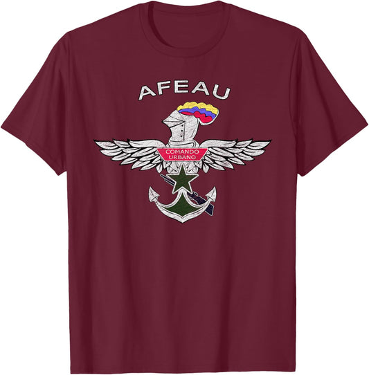 AFEAU Colombian Special Force Colombia Veteran T-Shirt - T-Shirt | Maroon