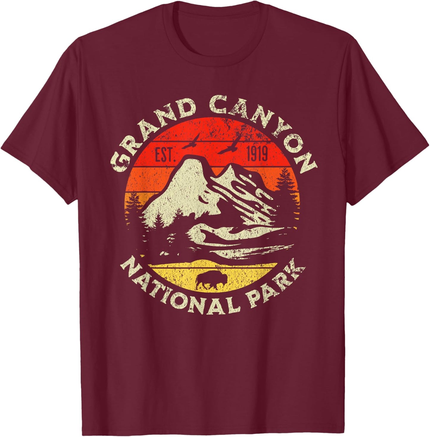 Grand Canyon National Park T-Shirt - T-Shirt | Maroon