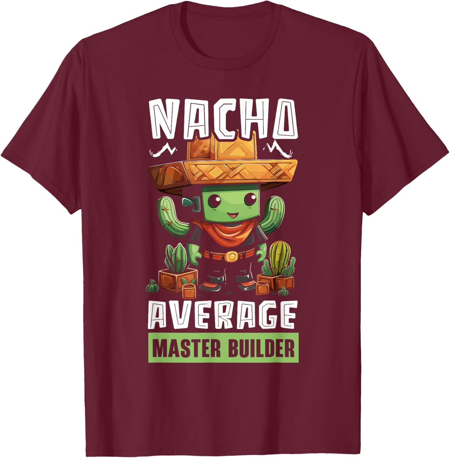 Master Builder Bricks Blocks Play Toys T-Shirt - T-Shirt | Maroon