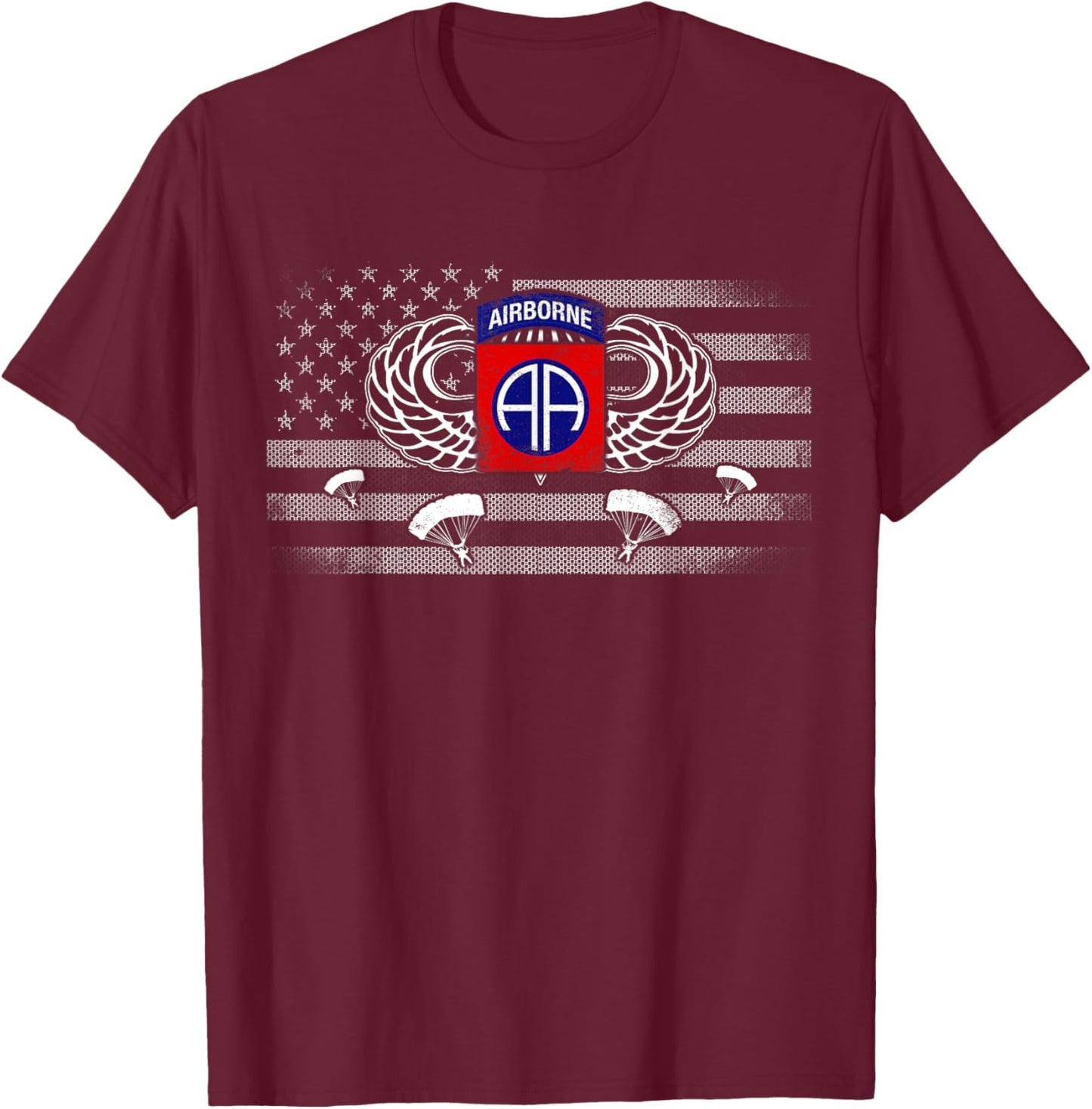 82nd Army Airborne Division Shirt Men Women Youth T-Shirt - T-Shirt | Maroon