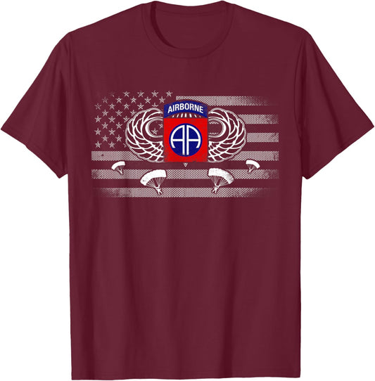 82nd Army Airborne Division Shirt Men Women Youth T-Shirt - T-Shirt | Maroon