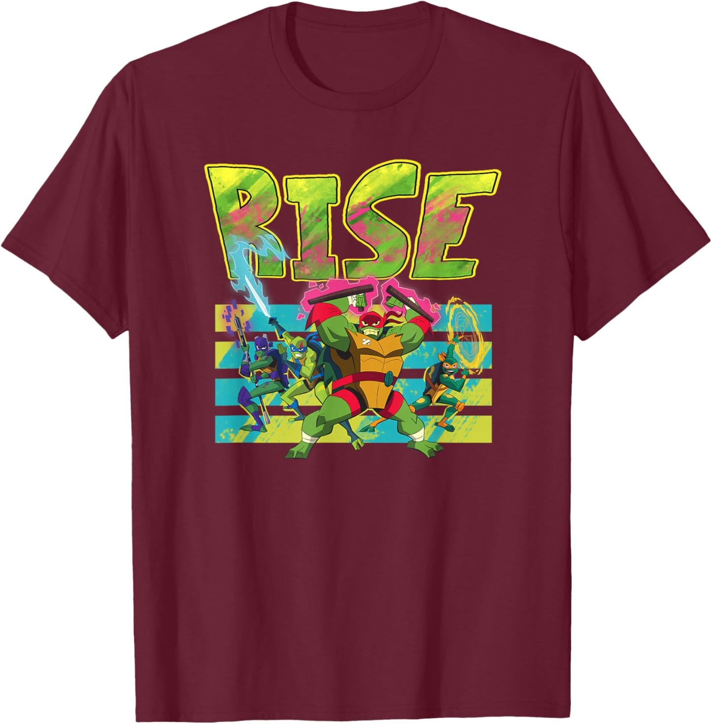 TMNT - Rise - Splatter Paint T-Shirt - T-Shirt | Maroon