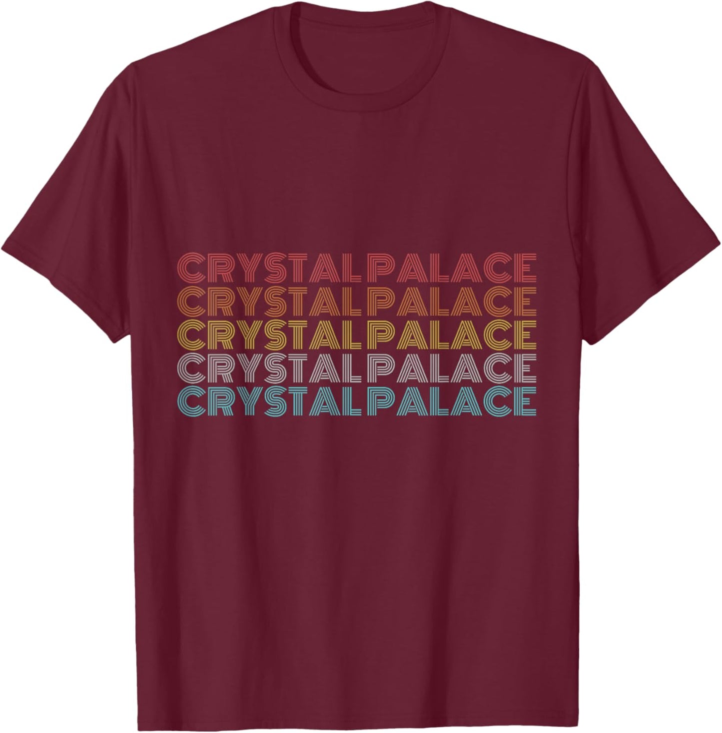 Retro Vintage Crystal Palace T-Shirt - T-Shirt | Maroon